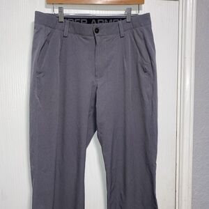 Mens Solid GRAY Under Armour Match Play Golf Pants‎ Size 34x32